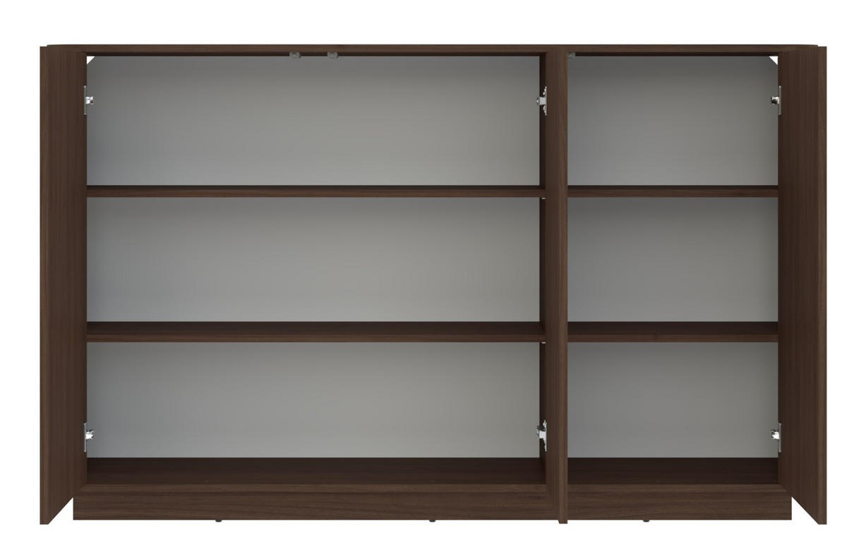 KOMMODE , 164,4/101,2/40 cm,  - Walnussfarben, Design, Holzwerkstoff (164,4/101,2/40cm) - Livetastic