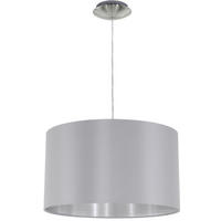 HÄNGELEUCHTE 38/110 cm  - Silberfarben/Grau, LIFESTYLE, Textil/Metall (38/110cm) - Eglo