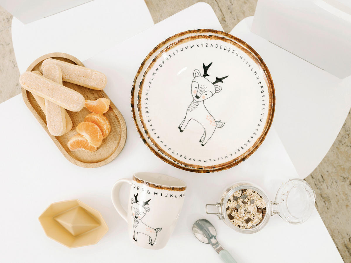 KINDERGESCHIRRSET 3-teilig  - Multicolor, Basics, Keramik - Creatable