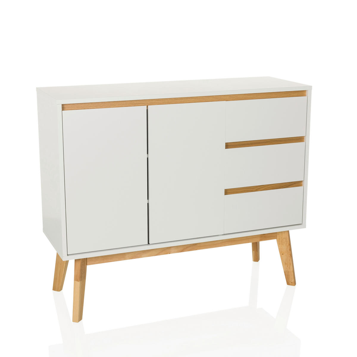 SIDEBOARD  in 97/80/34 cm  - Hellbraun/Weiß, MODERN, Holzwerkstoff (97/80/34cm) - MID.YOU
