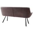 SITZBANK 177,5/87/64 cm Struktur Taupe  - Taupe/Schwarz, Design, Textil/Metall (177,5/87/64cm) - Hom`in