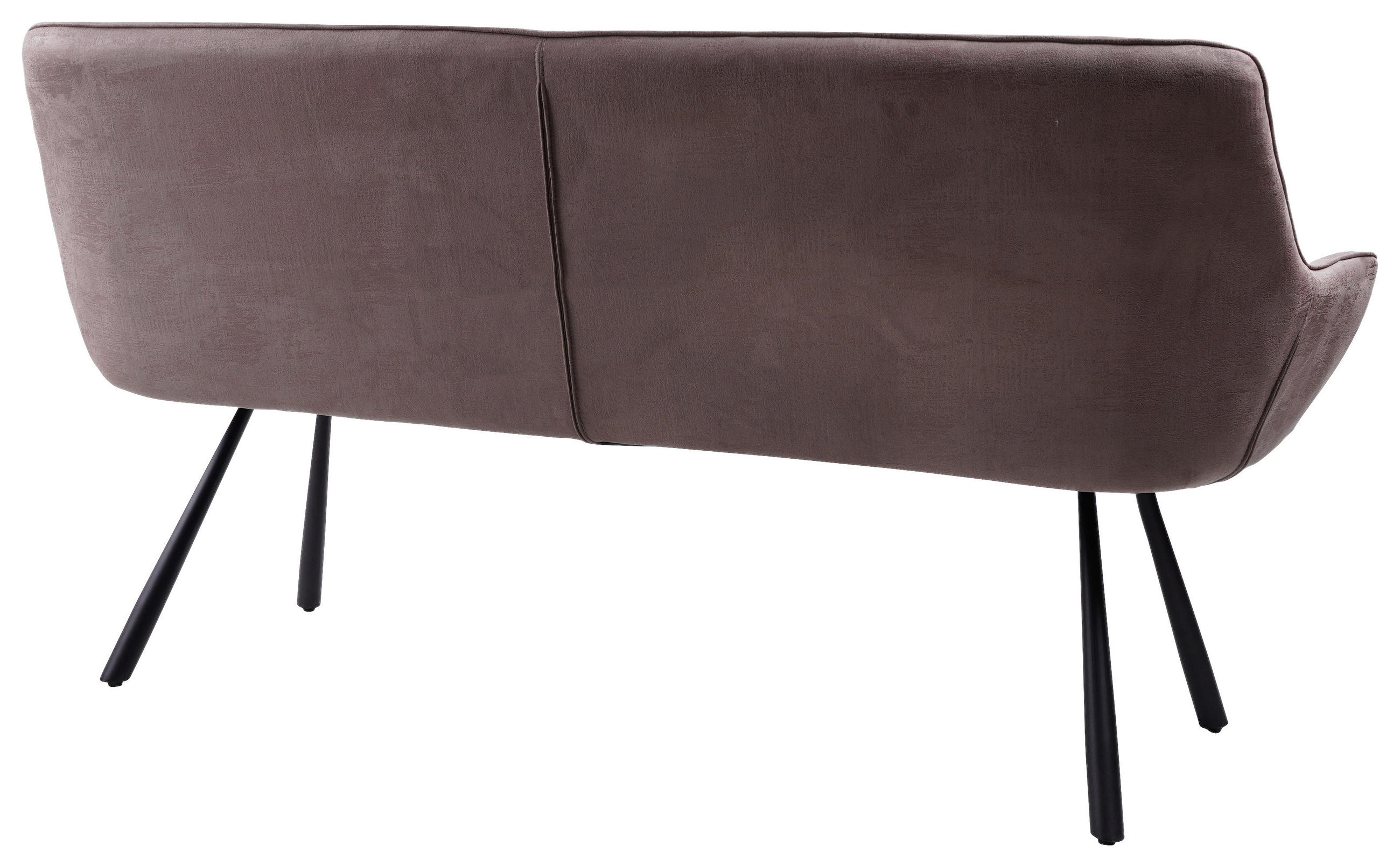 SITZBANK 177,5/87/64 cm Struktur Taupe  - Taupe/Schwarz, Design, Textil/Metall (177,5/87/64cm) - Hom`in