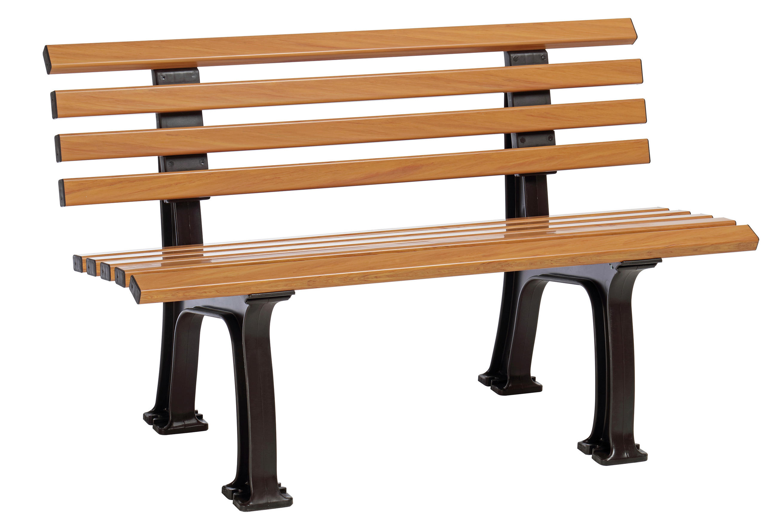 GARTENBANK 120/74/54 cm   - Hellbraun/Dunkelbraun, Basics, Kunststoff (120/74/54cm) - Modante
