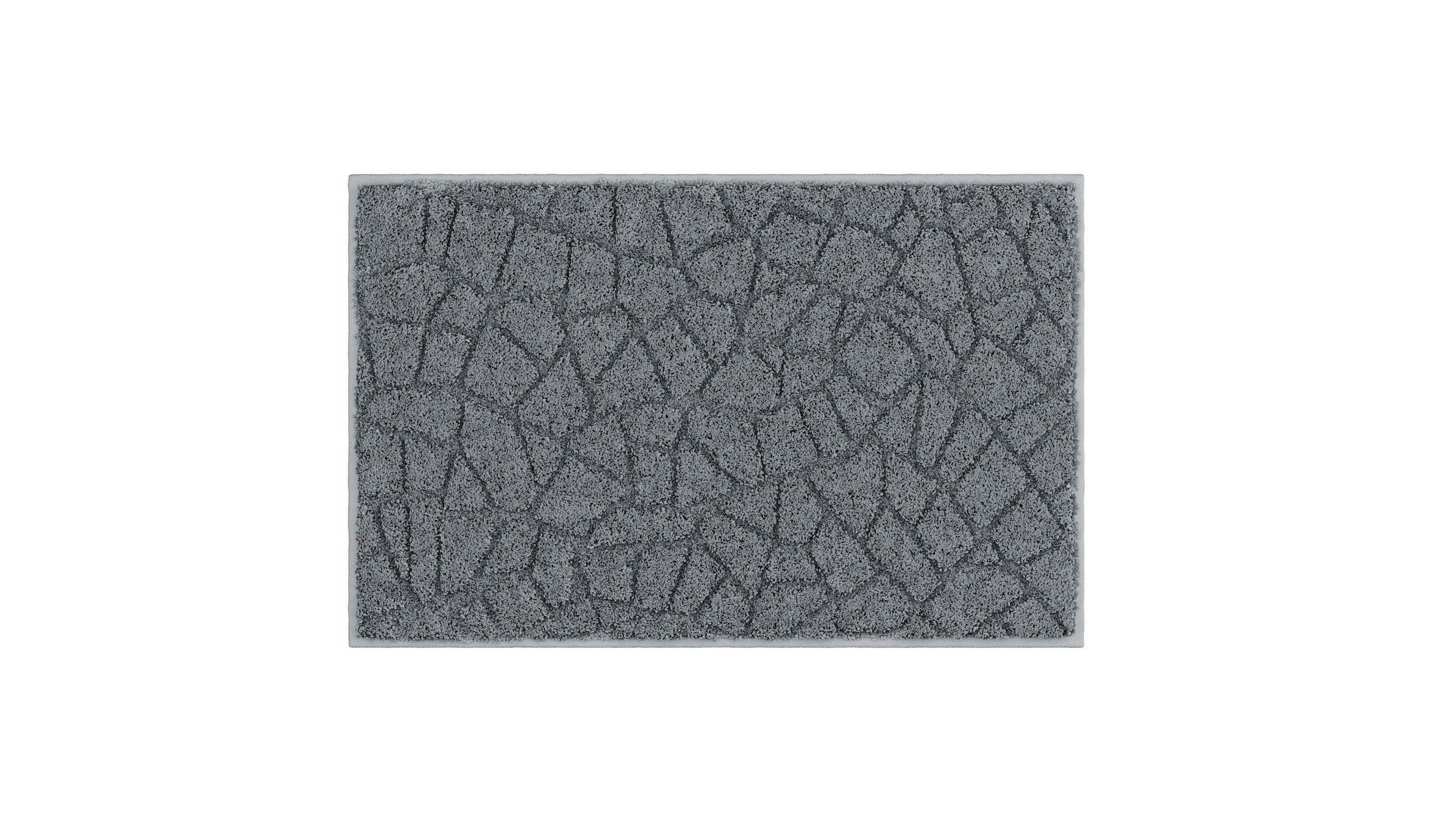 BADEMATTE Anthrazit 50/80 cm  - Anthrazit, Basics, Kunststoff/Textil (50/80cm) - Grund