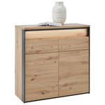 KOMMODE Komód  in 88/88/38 cm  - Schwarz/Eiche Artisan, KONVENTIONELL, Holzwerkstoff (88/88/38cm) - Voleo