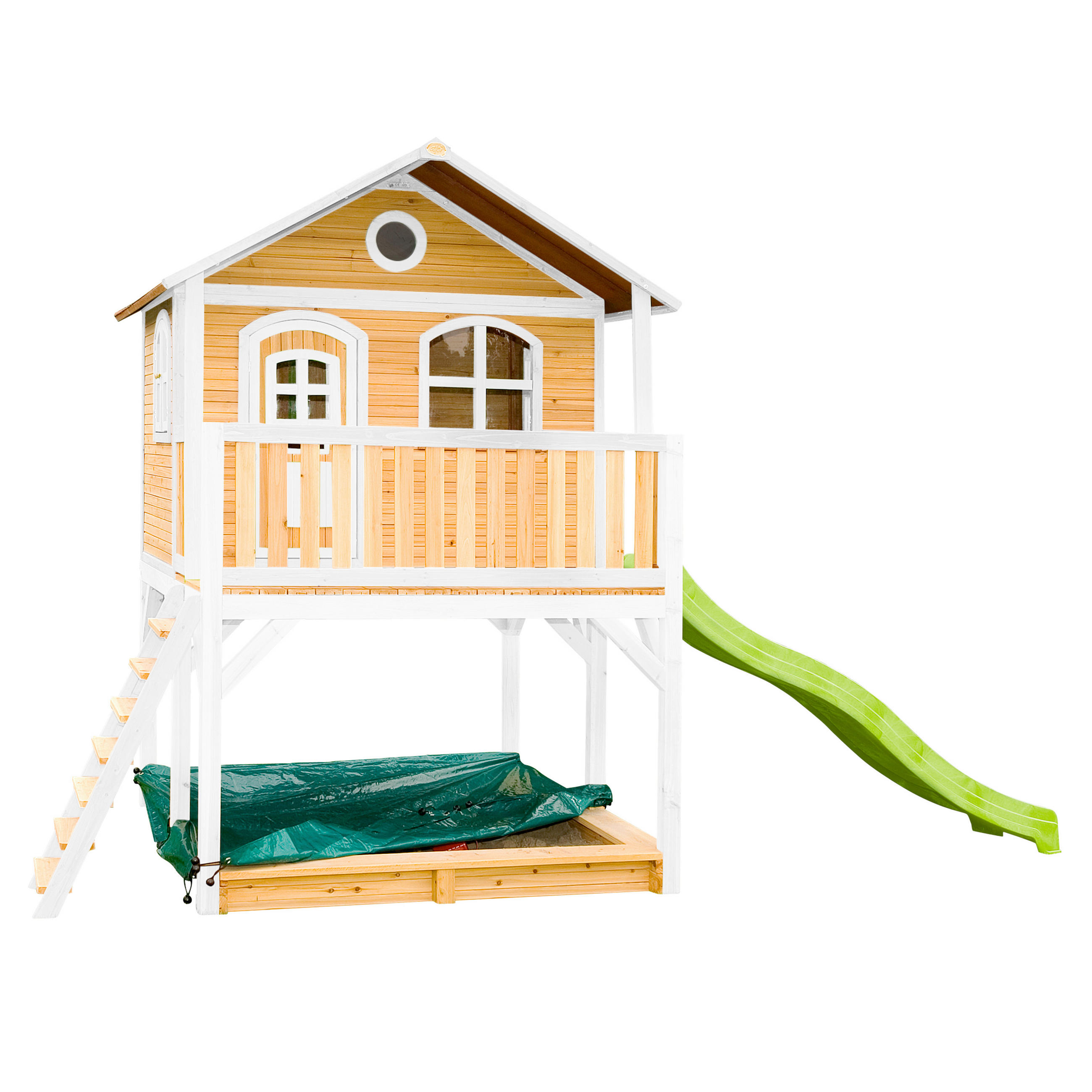 SPIELTURM 432/293/212 cm SPIELTURM MARC  - Braun/Weiß, Basics, Holz/Kunststoff (432/293/212cm) - Ambia Garden