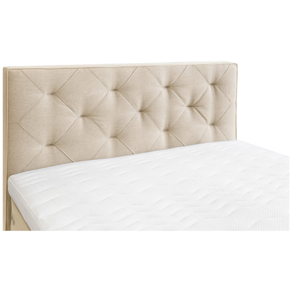 Thumbnail - Welnova Boxspringbett, Beige, Textil, H4, 7-Zonen, Höhe ca. 21 cm, 120x200 cm, Stoffauswahl, Topper durchgehend, in vers...