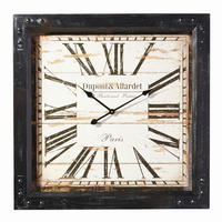 WANDUHR  Schwarz  - Schwarz, Basics, Glas/Holz (80/80cm) - Ambia Home