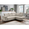 ECKSOFA in Chenille Beige  - Beige/Schwarz, Modern, Textil/Metall (261/200cm) - Livetastic