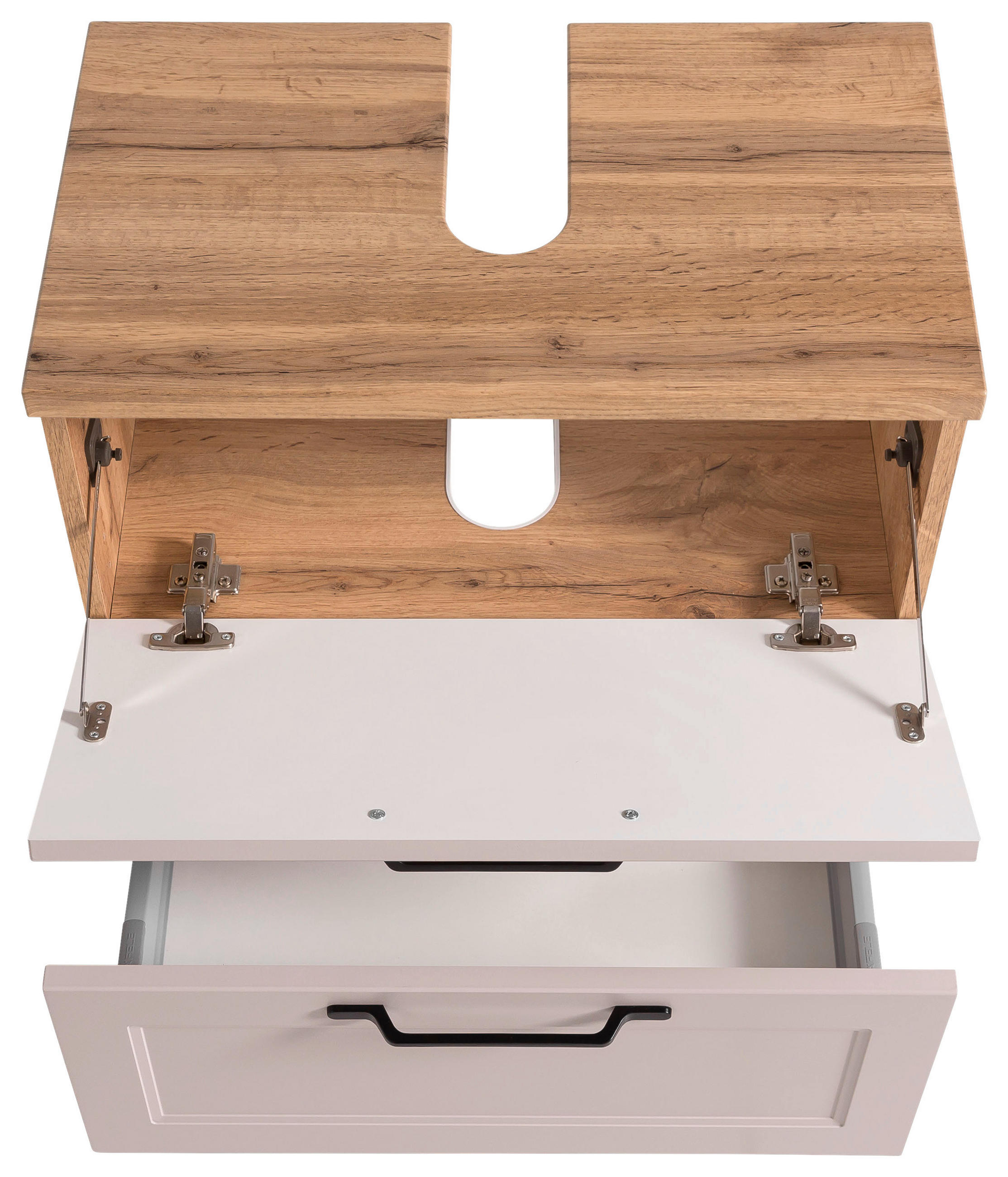 WASCHBECKENUNTERSCHRANK 60/55/35 cm  - Kaschmir/Eiche Wotan, ROMANTIK / LANDHAUS, Holzwerkstoff/Kunststoff (60/55/35cm) - Xora