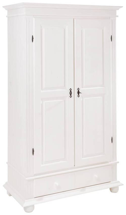 GARDEROBENSCHRANK 110/192/58 cm  - Schwarz/Weiß, LIFESTYLE, Holz/Metall (110/192/58cm) - Landscape