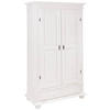 GARDEROBENSCHRANK 110/192/58 cm  - Schwarz/Weiß, LIFESTYLE, Holz/Metall (110/192/58cm) - Landscape
