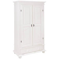 GARDEROBENSCHRANK  in 110/192/58 cm  - Schwarz/Weiß, LIFESTYLE, Holz/Metall (110/192/58cm) - Landscape
