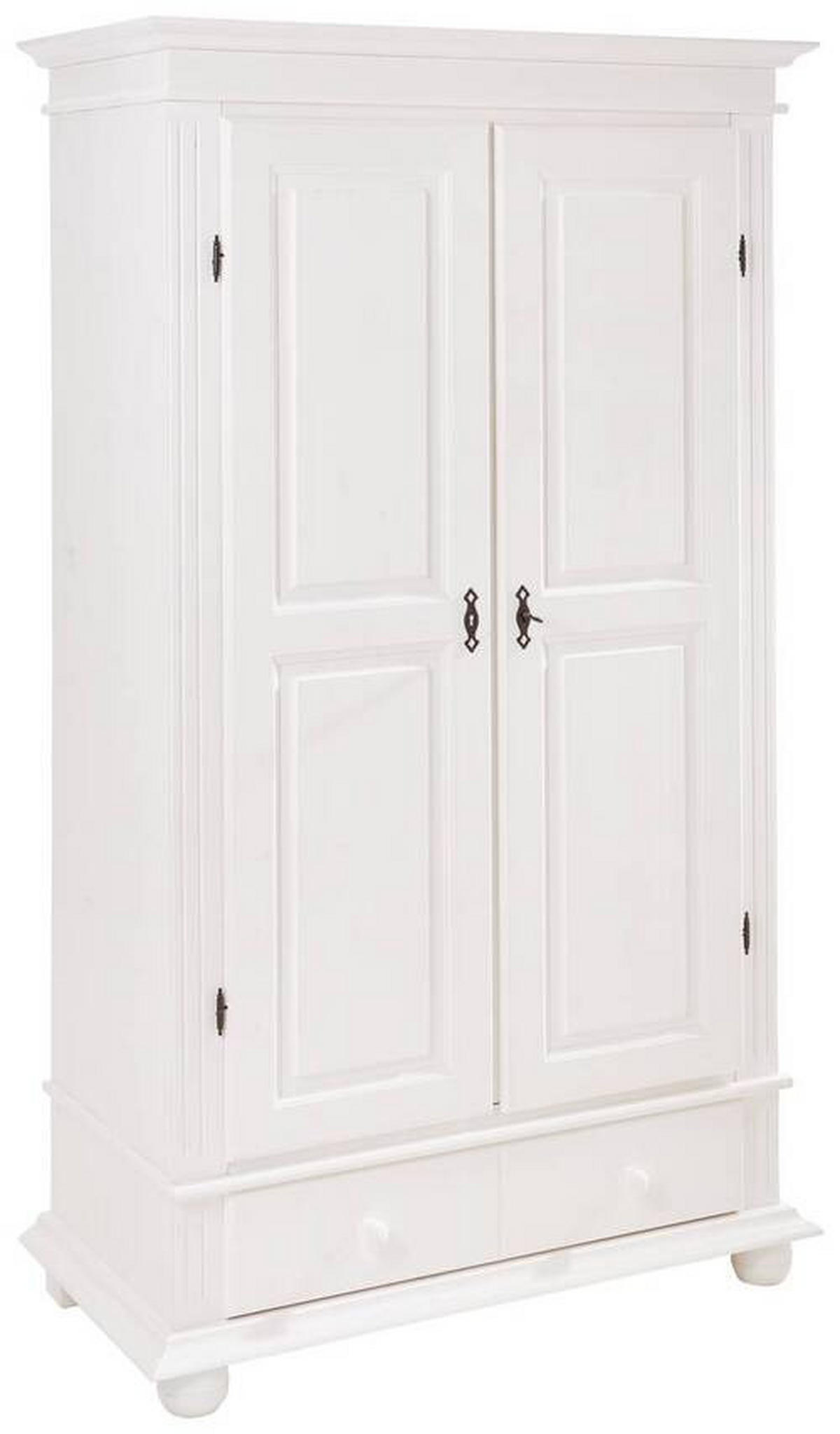 GARDEROBENSCHRANK  in 110/192/58 cm  - Schwarz/Weiß, LIFESTYLE, Holz/Metall (110/192/58cm) - Landscape