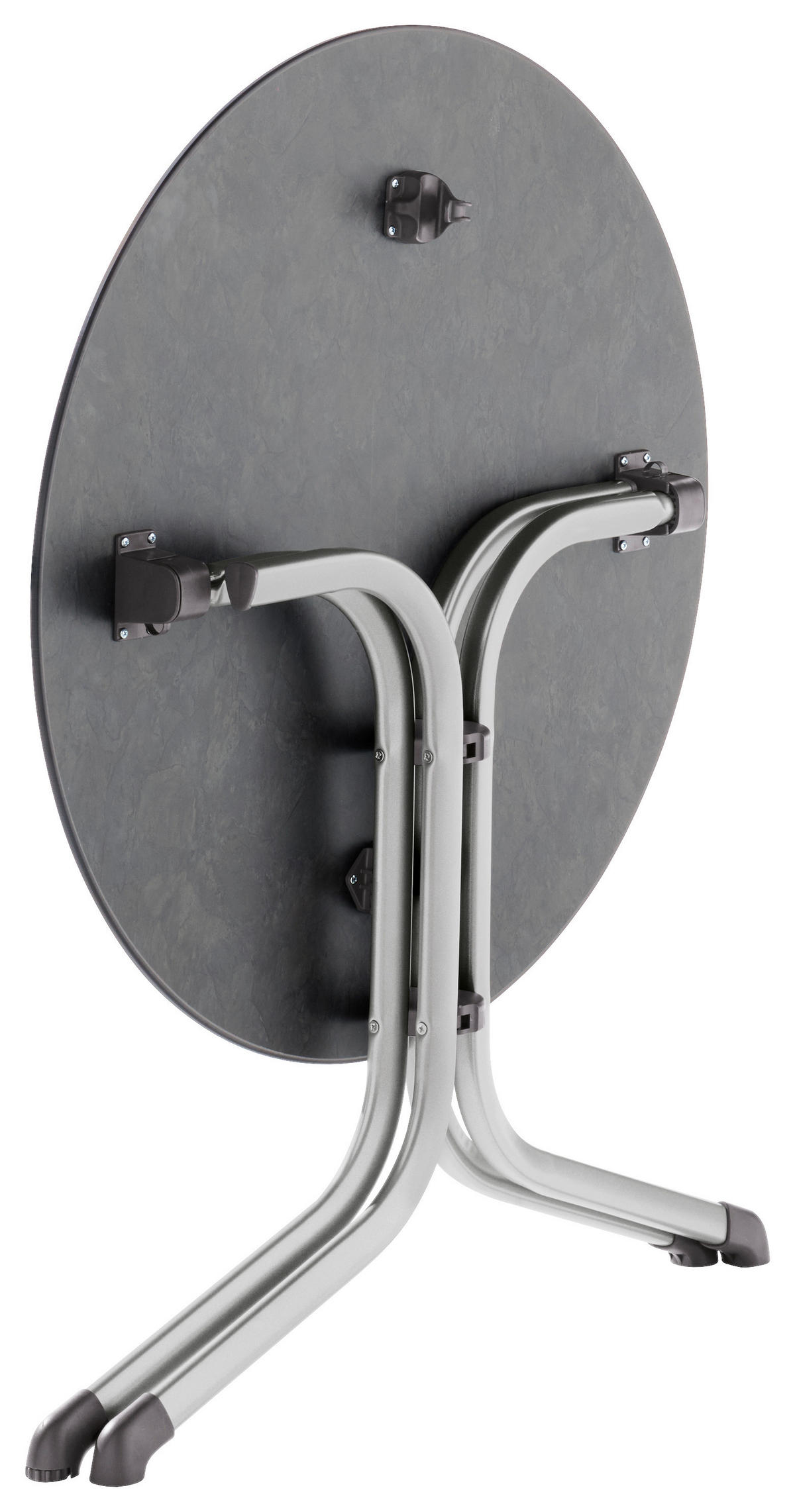 GARTENKLAPPTISCH 85/85/73 cm Kunststoff, Metall rund  - Schieferfarben/Graphitfarben, Basics, Kunststoff/Metall (85/85/73cm) - Sieger