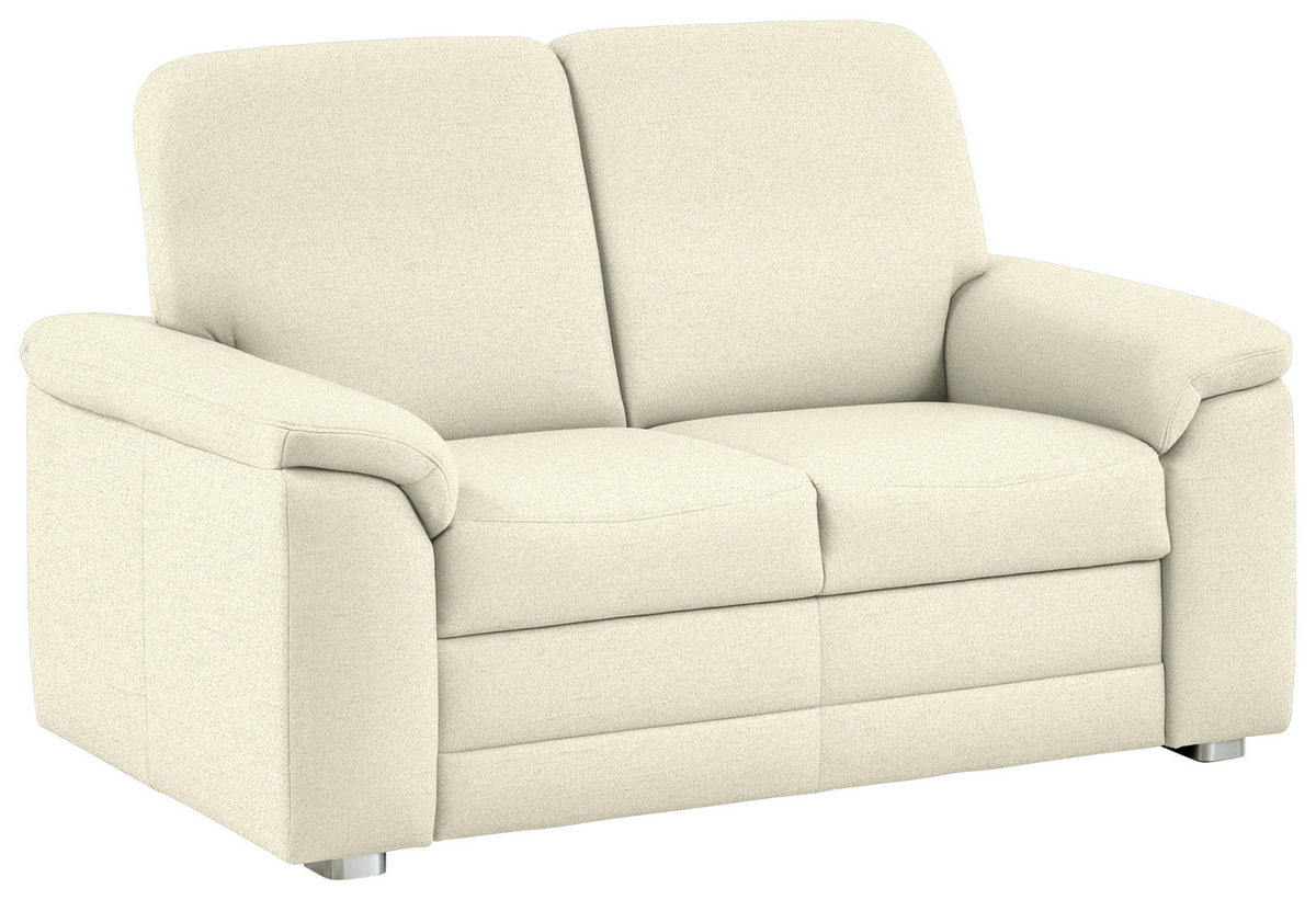 2-SITZER-SOFA Chenille Beige  - Beige/Alufarben, Konventionell, Textil/Metall (156/96/89cm) - Beldomo Comfort