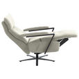 RELAXSESSEL in Textil Creme  - Creme/Schwarz, Design, Textil/Metall (68/117/85cm) - Cantus