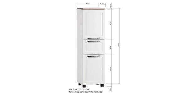 MIDISCHRANK 40/130/35 cm  - Kaschmir/Eiche Wotan, ROMANTIK / LANDHAUS, Holzwerkstoff/Kunststoff (40/130/35cm) - Xora