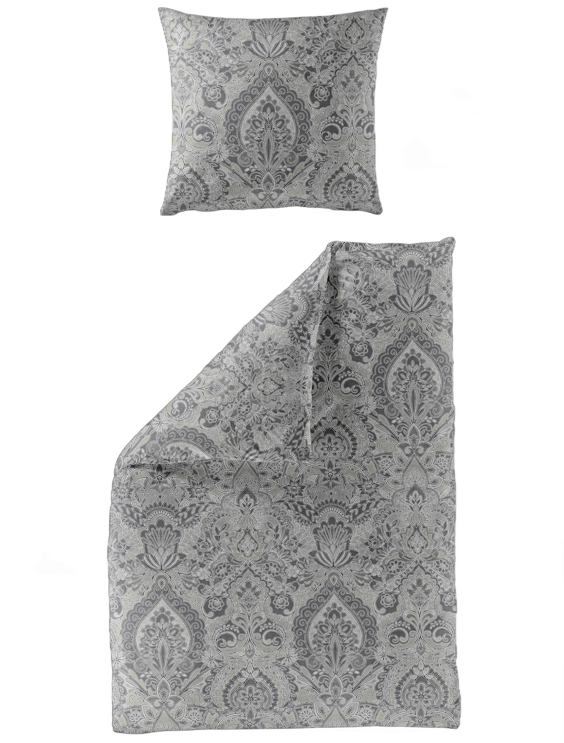 BETTWÄSCHE 2-teilig Biber 135/200 cm  - Grau, Design, Textil (135/200cm) - Bierbaum