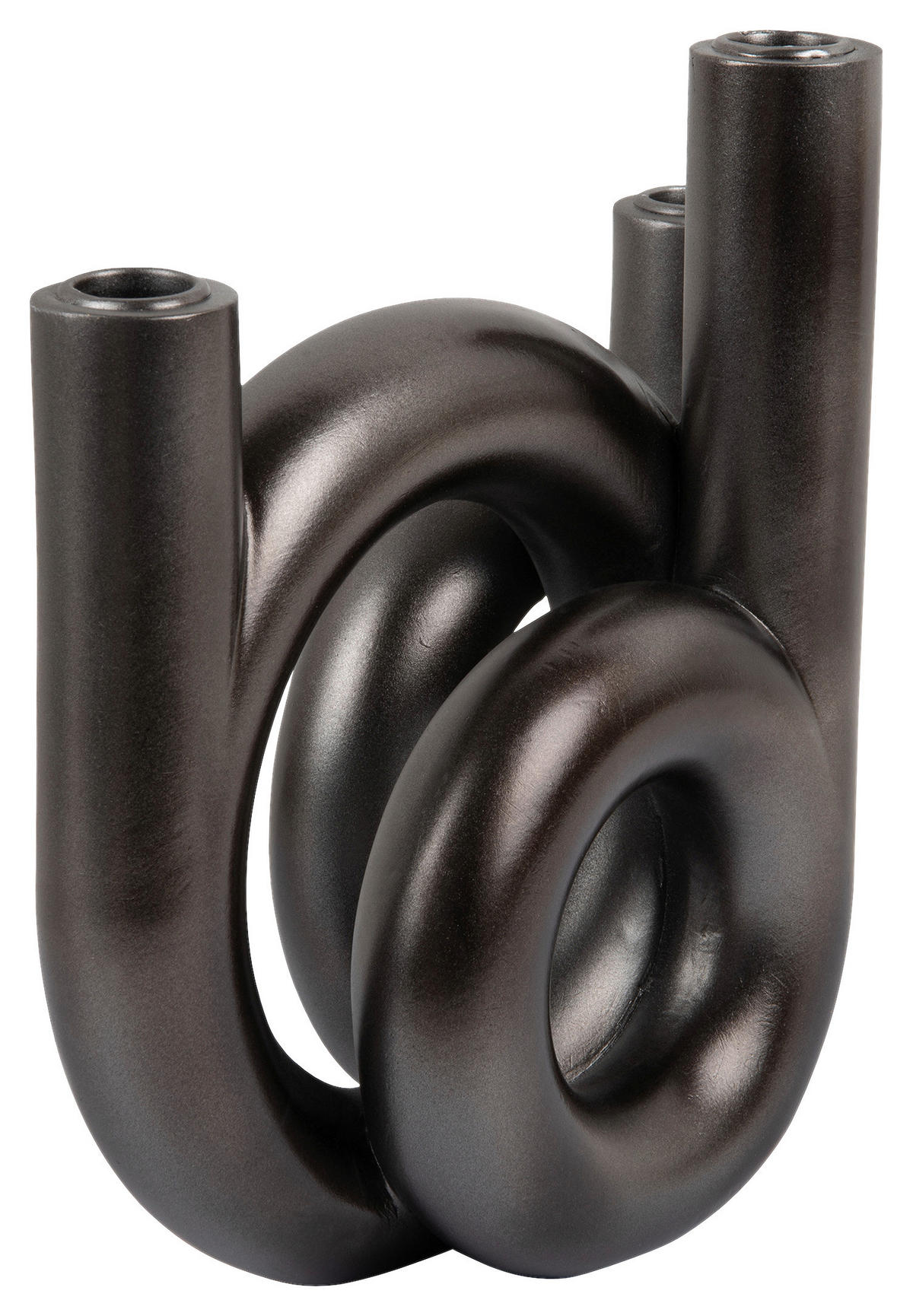 KERZENHALTER - Grau, Basics, Stein (18/20/12cm) - Present Time