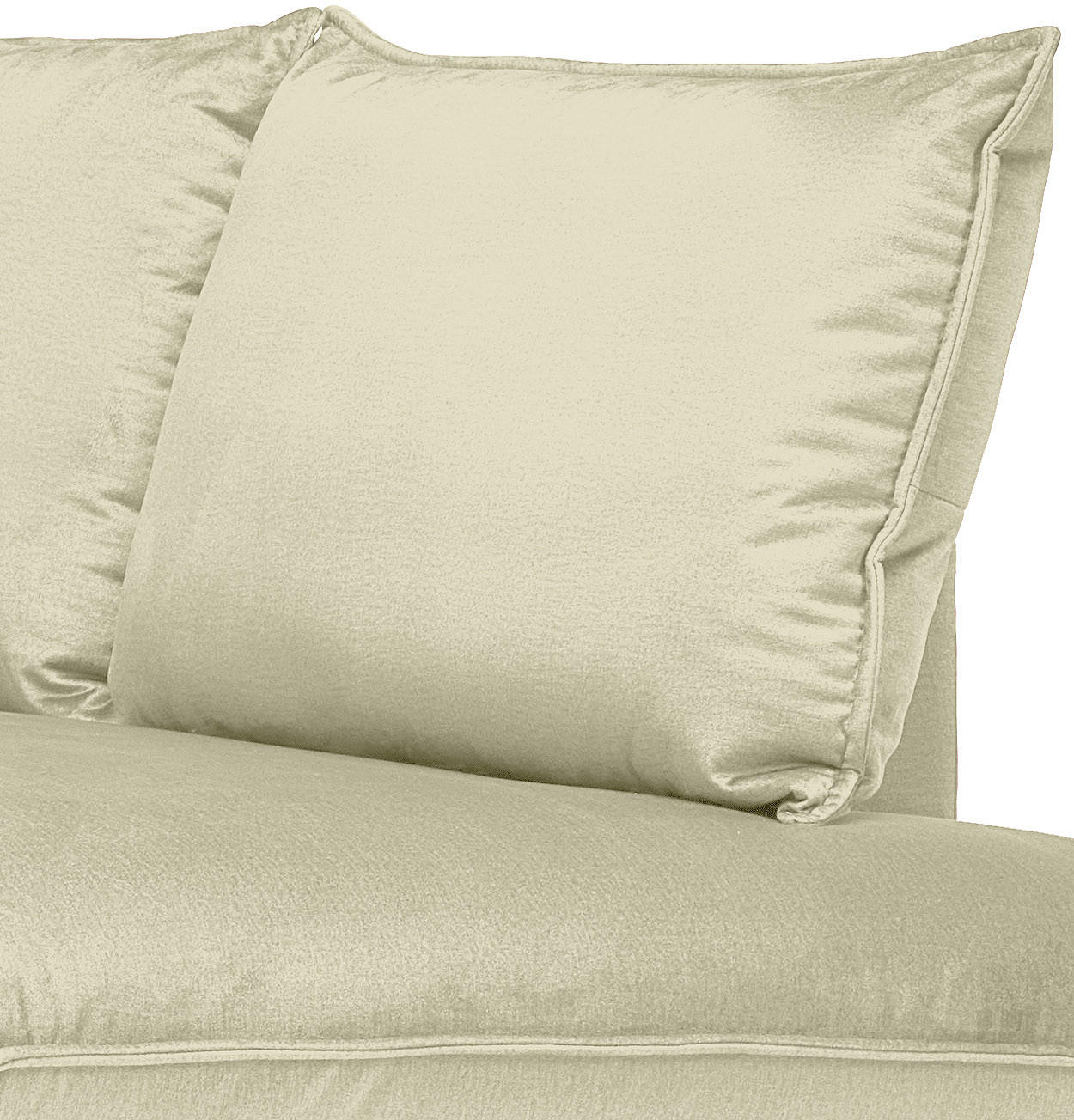 Thumbnail - Carryhome Ecksofa, Creme, Textil, 5-Sitzer, Füllung: Schaumstoff, Silikon, Ottomane rechts, L-Form, 241x200 cm, Made in ...