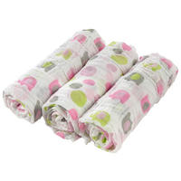 LÁTKOVÁ PLENKA - bílá/pink, Basics, textil (80/80cm) - My Baby Lou