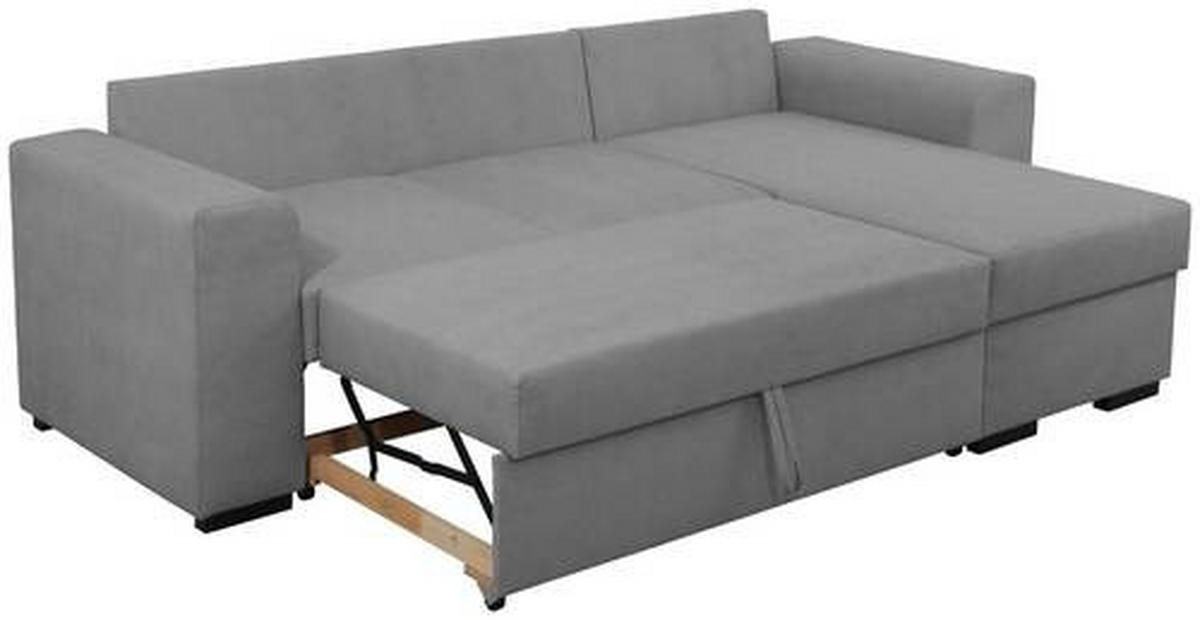 ROHOVÁ SEDACIA SÚPRAVA, textil, svetlosivá - čierna/svetlosivá, Konventionell, textil/plast (243/155cm) - Carryhome