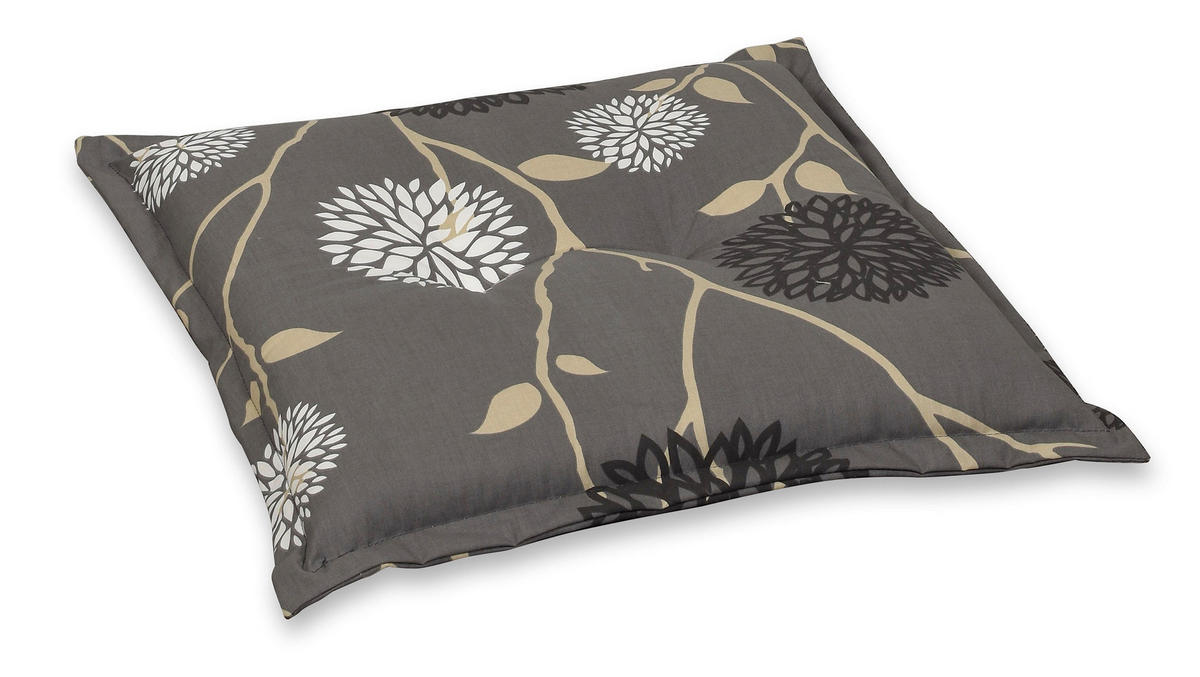 GARTENHOCKERAUFLAGE  - Dunkelgrau/Beige, Basics, Textil (50/9/50cm)