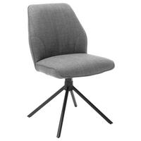 STOLIČKA, 49/87/61 cm - čierna/sivá, Design, kov/textil (49/87/61cm) - Carryhome