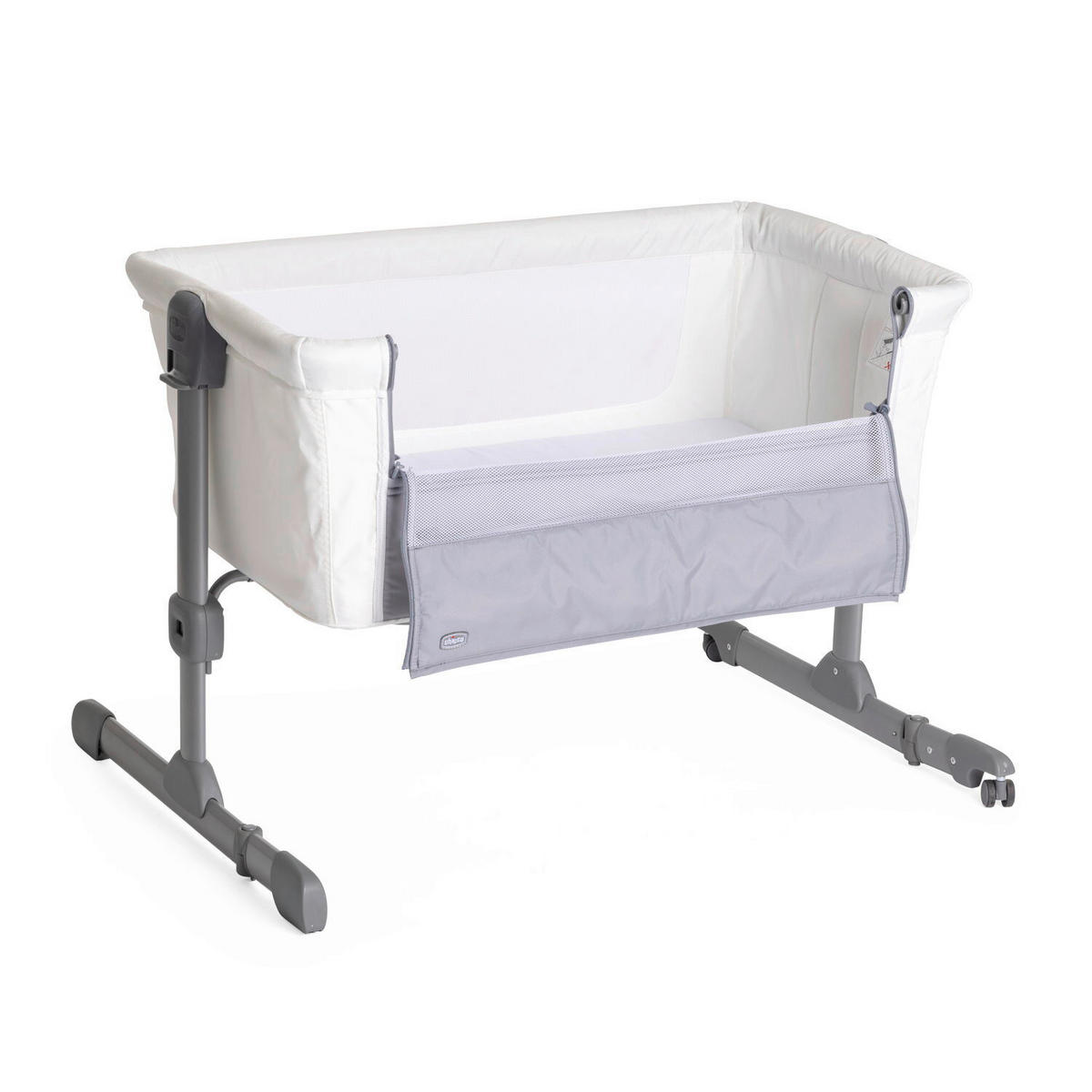 BEISTELLBETT Next2Me  - Grau, Basics, Textil/Metall (98/65/80/70,5cm) - Chicco