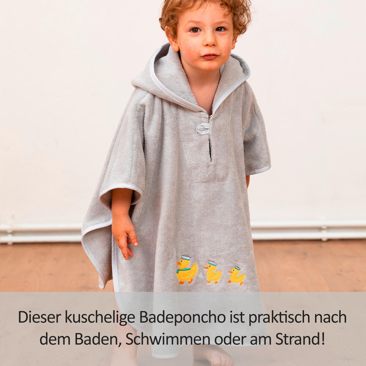 KAPUZENBADETUCH    - Hellgrau, Basics, Textil (70/55cm)