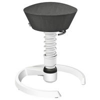 BÜROHOCKER 55/45,66/55 cm  - Schieferfarben/Weiß, Basics, Textil/Metall (55/45,66/55cm) - Aeris