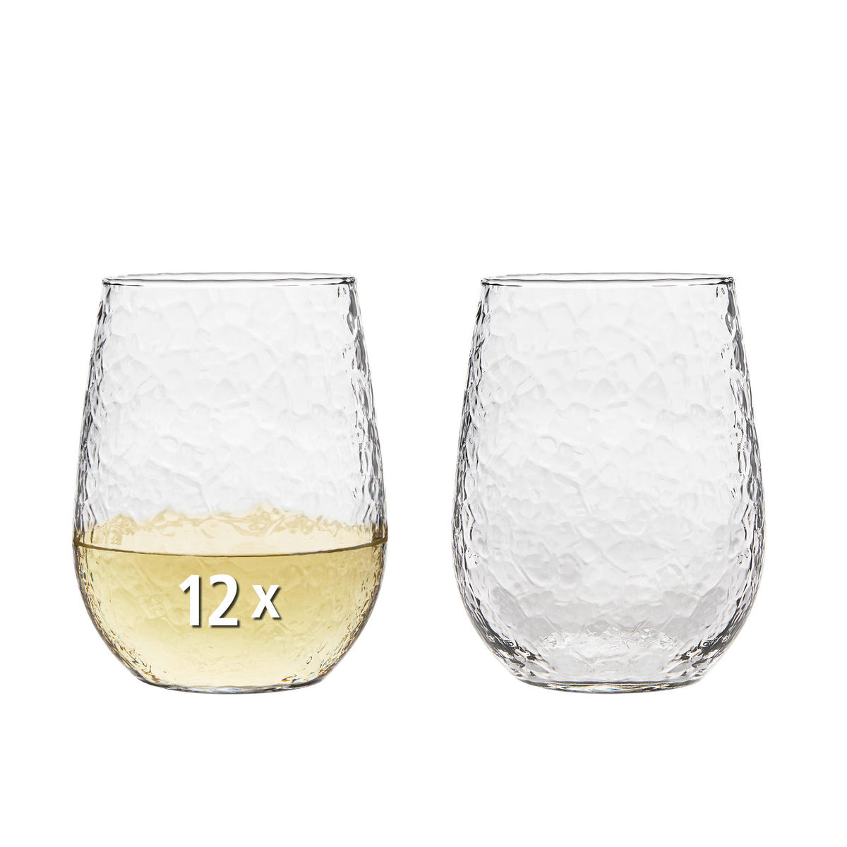 GLÄSERSET STEMLESS  12-teilig  - Klar, Basics, Glas (9/11,5cm)
