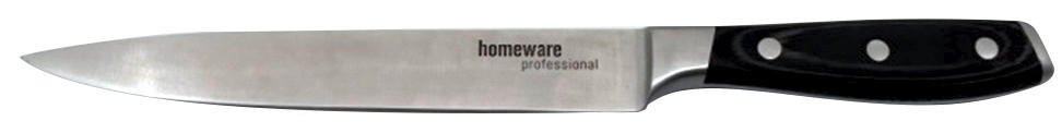 NOŽ ZA MESO 34 cm oplemenjeni čelik - tamno smeđa/boje oplemenjenog čelika, Konvencionalno, drvni materijal/metal (34cm) - Homeware Profession.