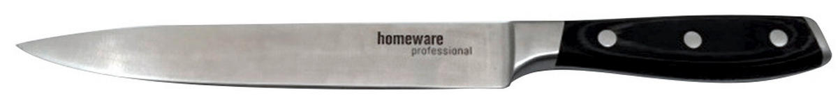 PLÁTKOVACÍ NŮŽ - tmavě hnědá/barvy nerez oceli, Konvenční, kov/kompozitní dřevo (34cm) - Homeware Profession.