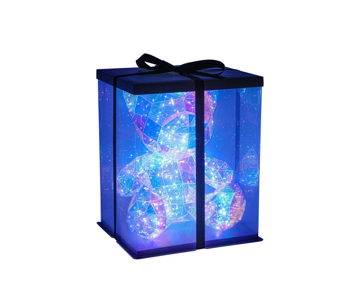 LED-DEKOLEUCHTE Bär 19/20/25 cm   - Transparent/Perlmutt, Design, Kunststoff (19/20/25cm) - Novel