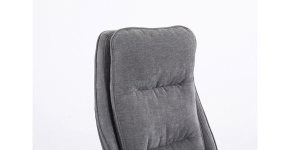 DREHSTUHL Chenille Grau - Schwarz/Grau, Design, Kunststoff/Textil (76/116-124/64.5cm) - Novel