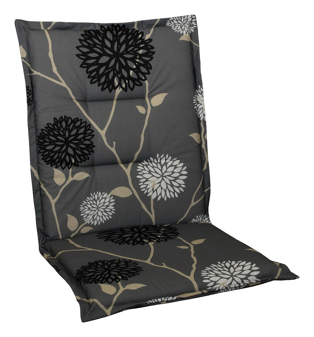 SESSELAUFLAGE Blume  - Beige/Schwarz, Design, Textil (48/4/109cm)