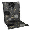SESSELAUFLAGE Blume  - Beige/Schwarz, Design, Textil (48/4/109cm)