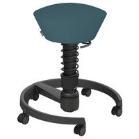 BÜROHOCKER   Blau, Schwarz  - Blau/Schwarz, Basics, Textil/Metall (55/45,66/55cm) - Aeris