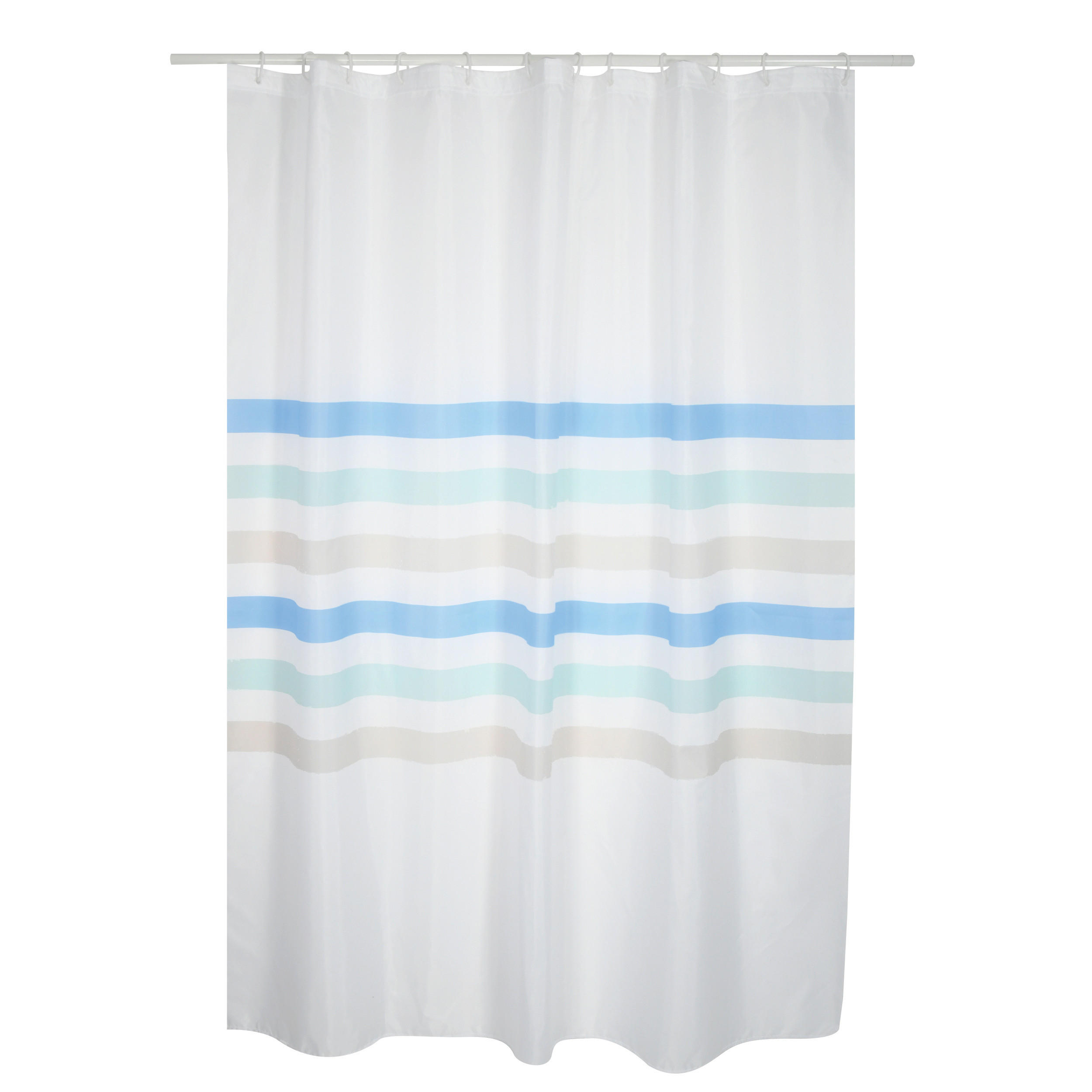 DUSCHVORHANG SEAUVILLE 180/200 cm  - Blau, Basics, Textil (180/200cm) - MSV