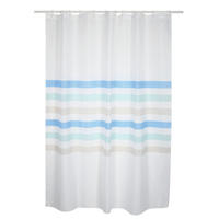 DUSCHVORHANG SEAUVILLE 180/200 cm  - Blau, Basics, Textil (180/200cm) - MSV