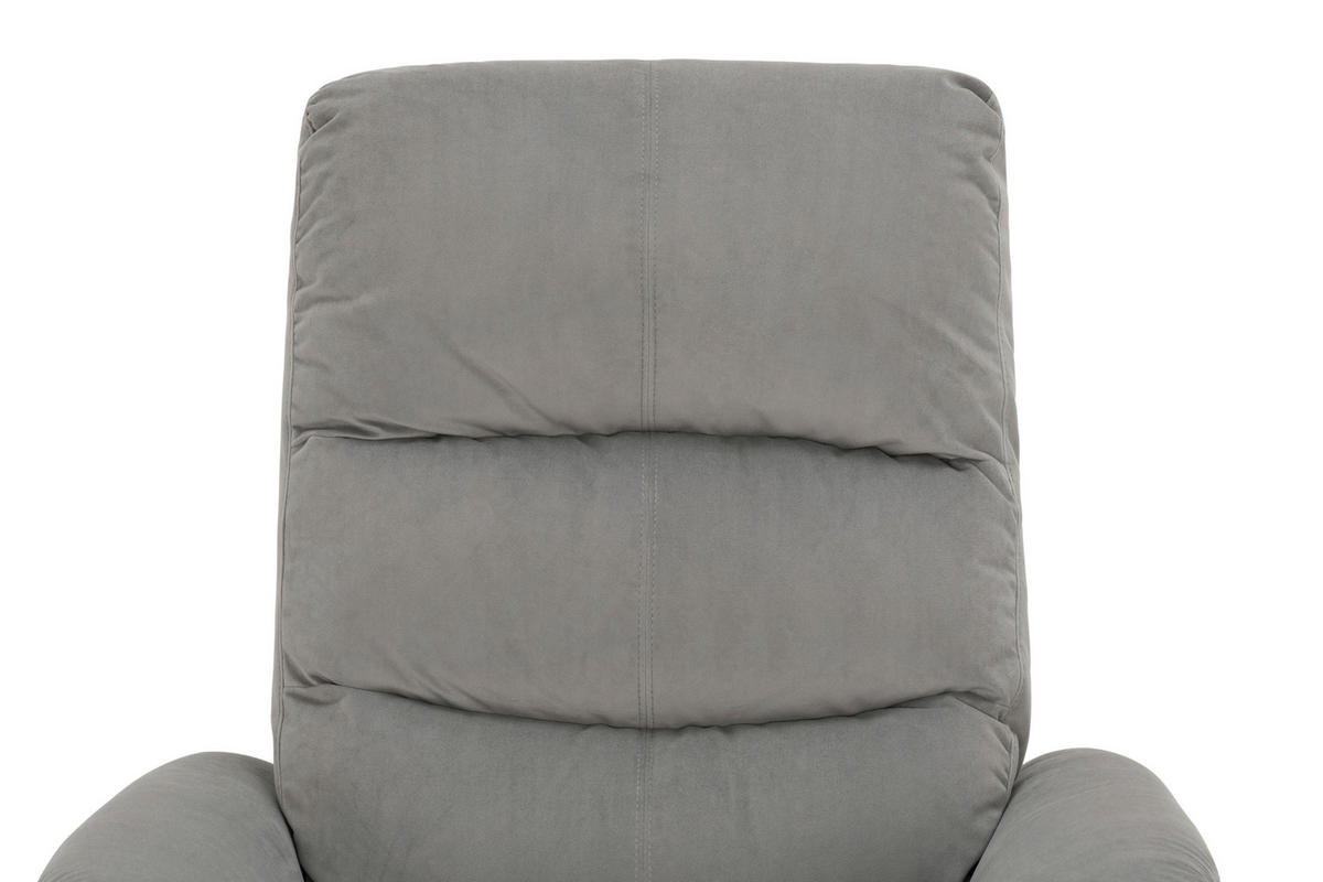 FERNSEHSESSEL  mit Samt Grau  - Schwarz/Grau, KONVENTIONELL, Textil/Metall (80/104-85/101-167cm) - MID.YOU