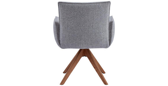 ARMLEHNSTUHL in Webstoff - Taupe/Eichefarben, Design, Holz/Textil (63/63/82cm) - Novel