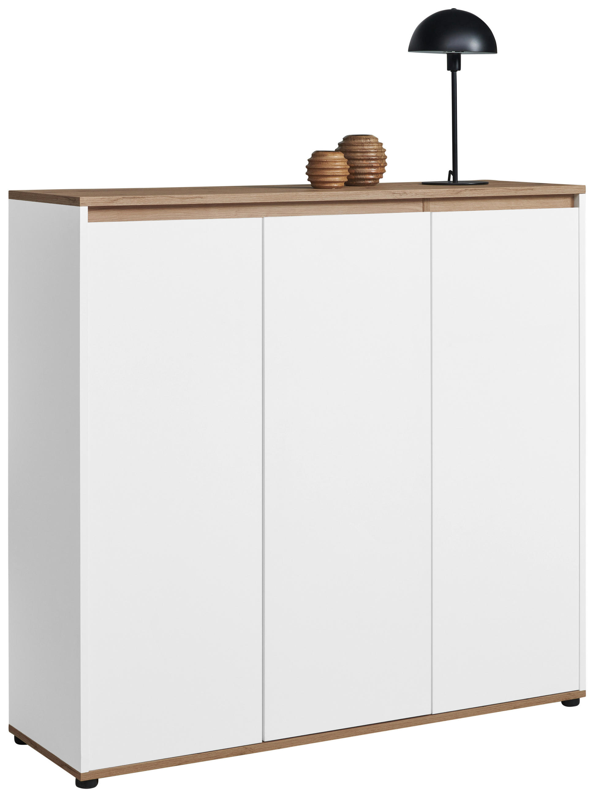 SCHUHSCHRANK 120/115/38 cm  - Schwarz/Weiß, MODERN, Holzwerkstoff/Kunststoff (120/115/38cm) - Carryhome