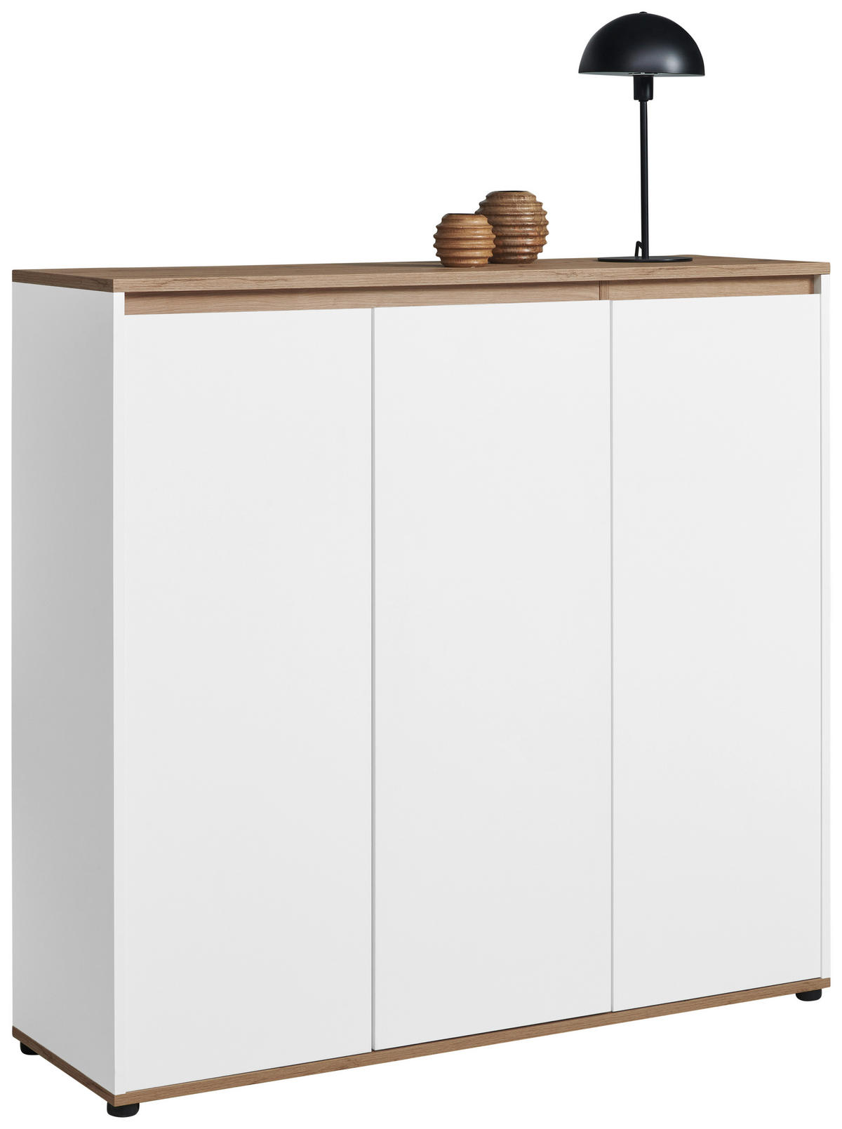 SCHUHSCHRANK 120/115/38 cm  - Schwarz/Weiß, MODERN, Holzwerkstoff/Kunststoff (120/115/38cm) - Carryhome