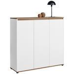 SCHUHSCHRANK 120/115/38 cm  - Schwarz/Weiß, MODERN, Holzwerkstoff/Kunststoff (120/115/38cm) - Carryhome