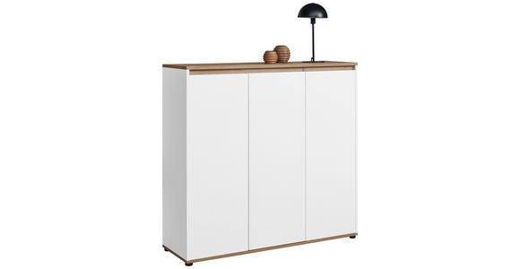 SCHUHSCHRANK 120/115/38 cm  - Schwarz/Weiß, MODERN, Holzwerkstoff/Kunststoff (120/115/38cm) - Carryhome