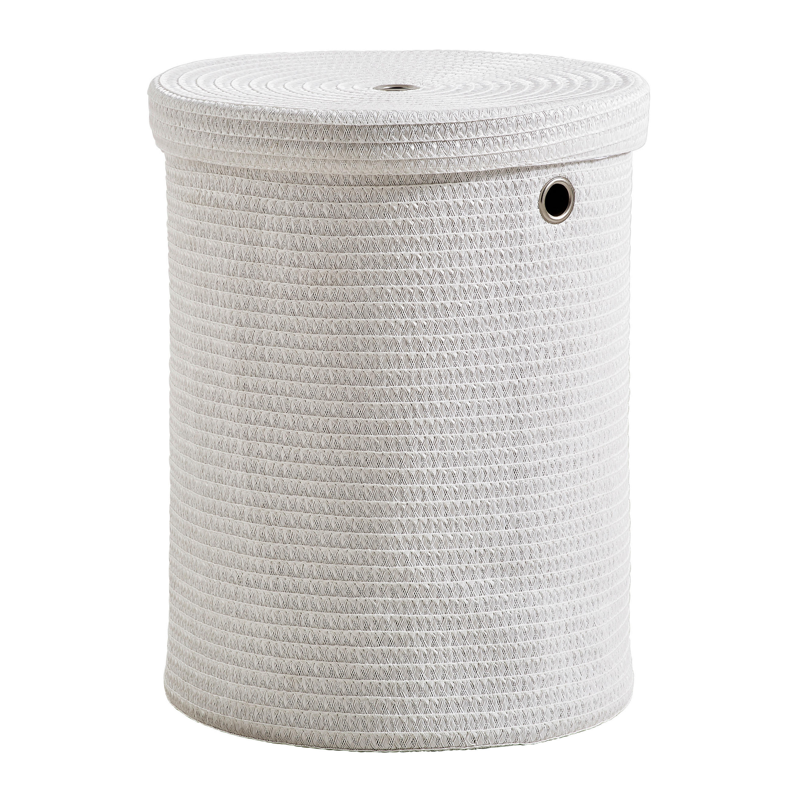 WÄSCHETONNE - Weiß, Design, Kunststoff/Textil (38/50cm) - Landscape