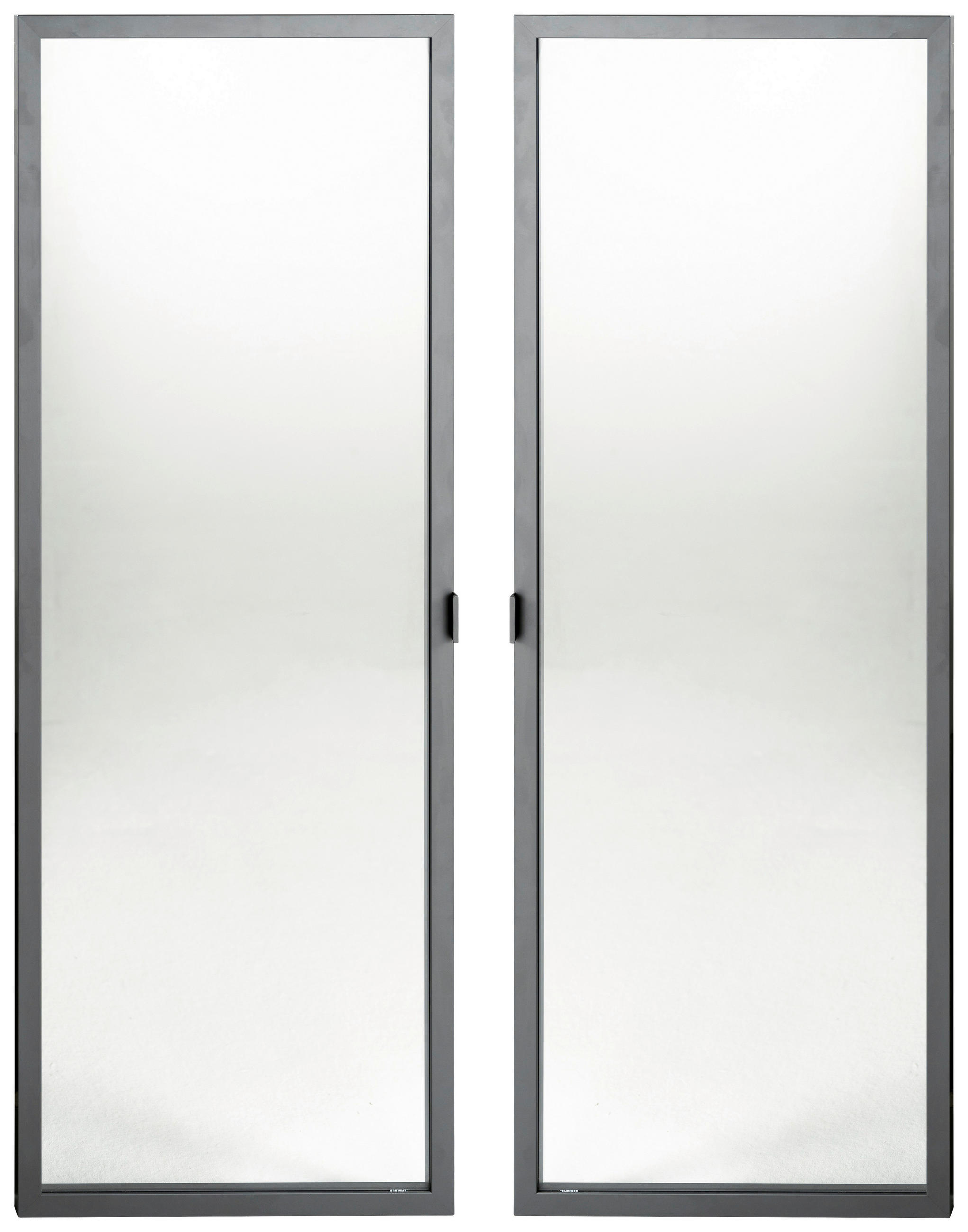 AJTÓ SZETT - antracit, Modern, Üveg/fém (73,7/101,2cm) - Carryhome